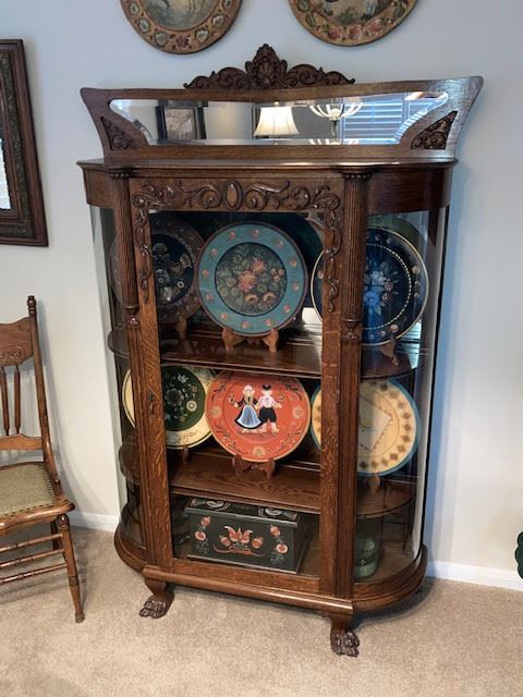 Fabulous antique oak china cabinet