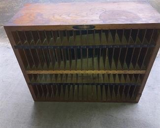unusual oak file sorter box (commercial application)