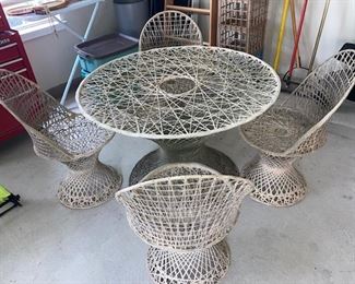 molded fiberglass patio set