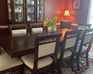 Ashley Formal Dining Table with eight chairs