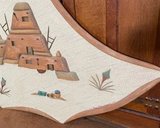 Paul Hallowell Southwest Mixed Media Wall Hanging High Mesa Retreat 39x63x1.5in HxWxD