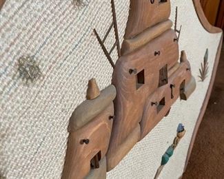 Paul Hallowell Southwest Mixed Media Wall Hanging High Mesa Retreat 39x63x1.5in HxWxD