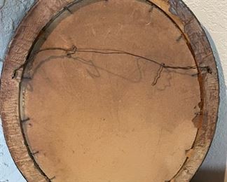 Lg Antique Oval Cupid Photo Cupid Watching DeWitt 23x19in