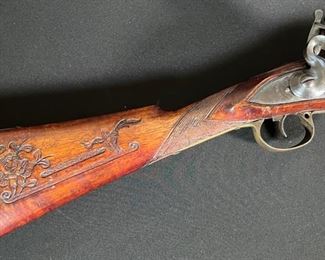 Antique British Naval Flintlock Blunderbuss Rifle 39in Long