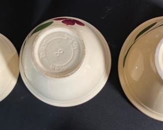 3pc Watt Pottery Starflower Mixing Bowls 7/8/9 LG: 4.75x9.25in Diameter