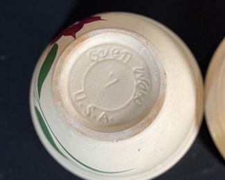 3pc Watt Pottery Starflower Mixing Bowls 7/8/9 LG: 4.75x9.25in Diameter