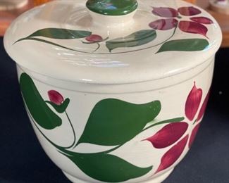 Watt Pottery Starflower Ice Bucket w/ Lid 7.5in h x 8in diameter