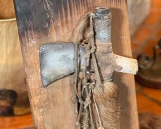 Peace Pipe Tomahawk Ceremonial Native American Pipe: 24in Long