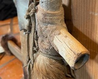 Peace Pipe Tomahawk Ceremonial Native American Pipe: 24in Long