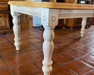 Country Maple Farmhouse Dining Table w/ 4 Chairs 30x41x58-75in HxWxD