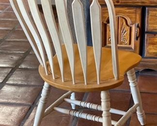 Country Maple Farmhouse Dining Table w/ 4 Chairs 30x41x58-75in HxWxD