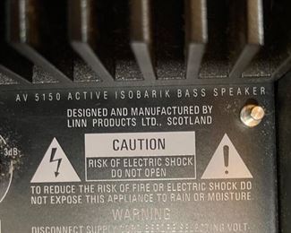 LINN Subwoofer AV 5150 Active Isobarik Bass Speaker 25x19x19in HxWxD