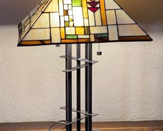 Frank Lloyd Wright Style Slag Lamp 25x16x16in HxWxD