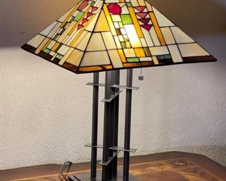 Frank Lloyd Wright Style Slag Lamp 25x16x16in HxWxD