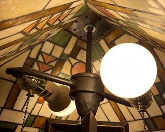 Frank Lloyd Wright Style Slag Lamp 25x16x16in HxWxD