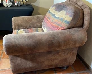 Southwest Rustic Oversized Chair 37x45x39 HxWxD