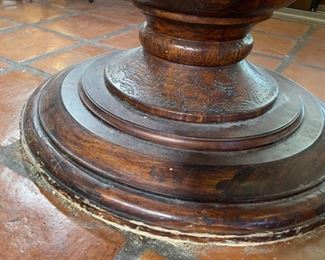 Rustic Pedestal Dining Table 32in H x 54in Diameter