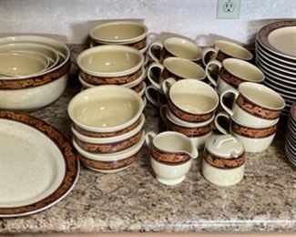 55pc Cowboy Living Western Belt Collection Dinnerware Plate Set