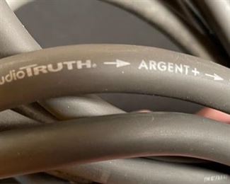 1 pr AudioQuest AudioTruth ARGENT+ Speaker Cables 10ft Spades 126in