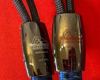 1pr AudioQuest Gibraltar Speaker Cables 6ft Spades to BFA 72in