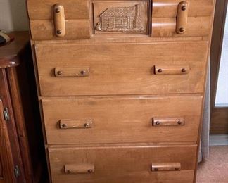 Log Cabin 6-Drawer Country Dresser 44x30x19in HxWxD