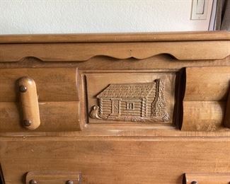 Log Cabin 6-Drawer Country Dresser 44x30x19in HxWxD