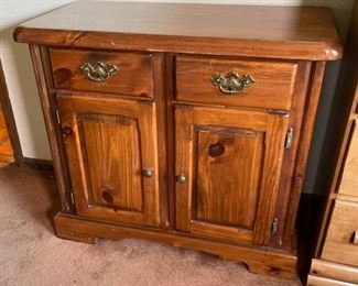 Vintage Solid Wood Nightstand