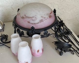 Light fixture Pink/White Hanging Lamp