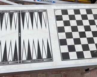 Vintage COLEMAN Camping Kitchen Outdoor Portable Folding Table & Sink Backgammon 31 x 40 x 20 HxWxD