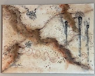 Stephen K McCullough Dance of The Deer Clan Painting Southwest 36x48x2in HxWxD