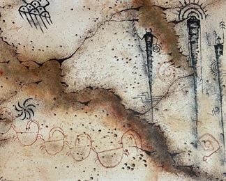 Stephen K McCullough Dance of The Deer Clan Painting Southwest 36x48x2in HxWxD