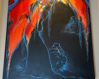 *Original* Canyon Reflections Acrylic Painting BJ Pollard Art 40x30x2in HxWxD