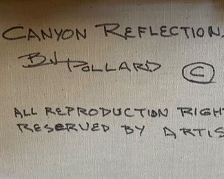 *Original* Canyon Reflections Acrylic Painting BJ Pollard Art 40x30x2in HxWxD