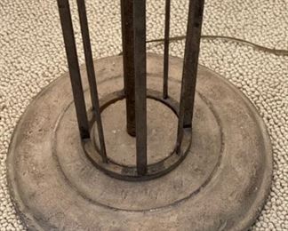 Rustic Ceramic & Iron Floor Lamp 63in H x 21in Diameter