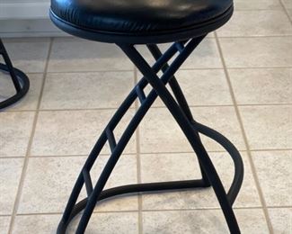 3pc Minson Contemporary Stools 26in H x 16in Diameter