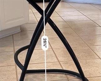 3pc Minson Contemporary Stools 26in H x 16in Diameter