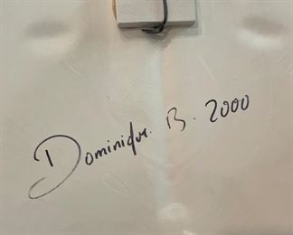 #1 Dominique Blanchard Ceramic Face Mask Sculpture 15x11.5x1in HxWxD