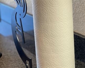 Metal Kokopelli Paper Towel Holder