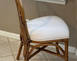 2pc Rattan Chairs Island Home Pair 36x19x18in HxWxD