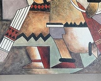 Lee Reynolds Canvas Print Native American Figures 50x40x1.5in HxWxD