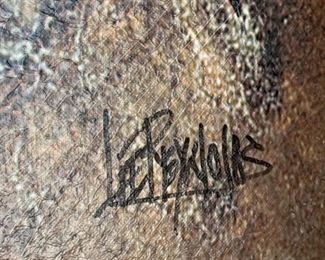 Lee Reynolds Canvas Print Native American Figures 50x40x1.5in HxWxD