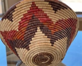 Coil Weave Basket Native American Vase Decor 16in H x 18in Diameter