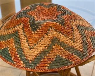 Coil Weave Basket Native American Bowl 7.5in H x 27in Diameter