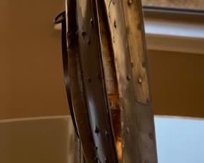 Rustic Metal Decor Platter w/ Stand 24in Diameter