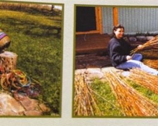 Montana Blue Heron Contemporary Santa Fe Sculptural Weaving Basket Marilyn Evans Wm. Stevens 26x15x13in HxWxD