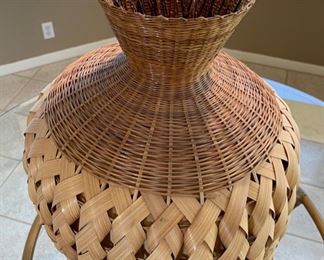 Huge Basket Weave Decor Vase 30in H x 16in Diameter