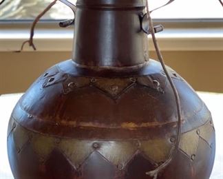 Rustic Metal Decor Vase 16in H x 12in Diameter