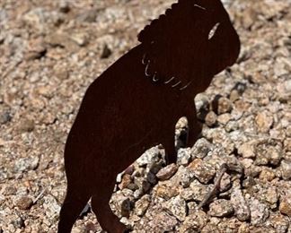 Rustic Metal Silhouette Baby Javelina Yard Art 7 x 14