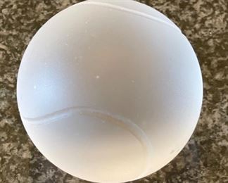 Tiffany & Co Crystal Glass Tennis Ball Frosted 3in Diameter