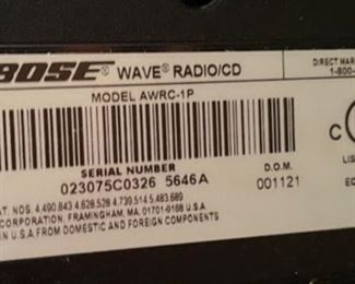 Bose Wave Radio w/ CD Player AWRC-1P WHITE